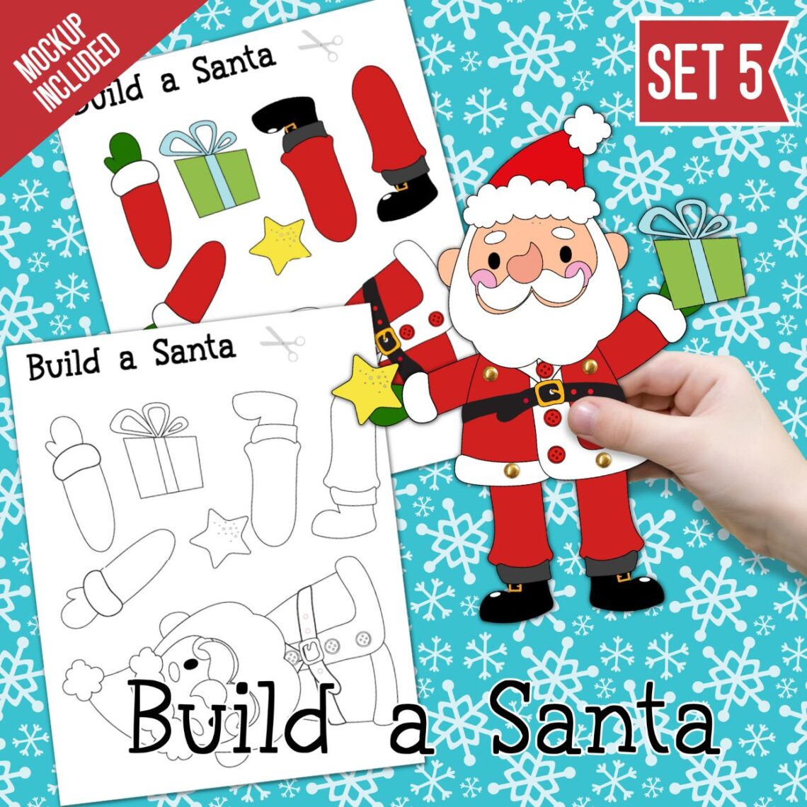 Build A Santa Printable Craft Kit Set 5 *reserved For Sandy* » Surf And ...